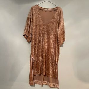 FREE PEOPLE Velvet Tunic gold
